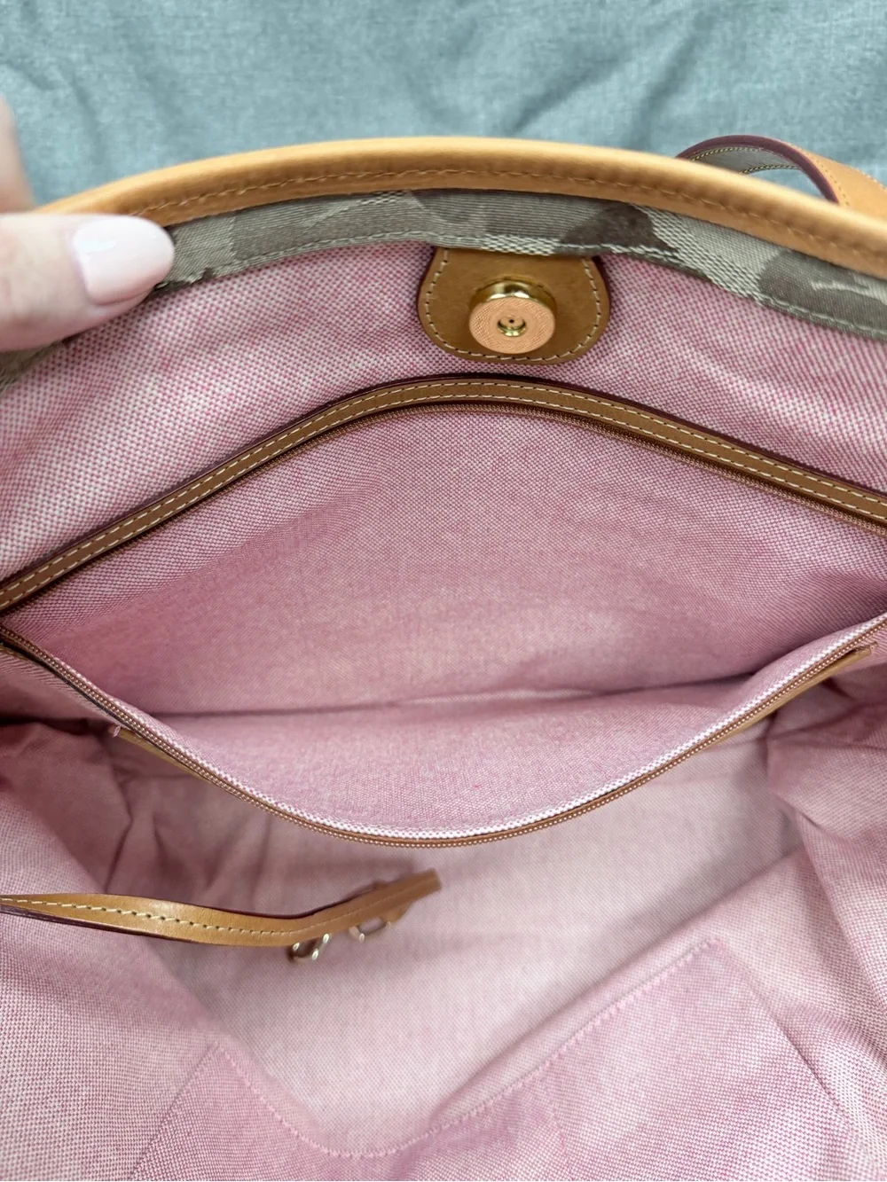 Dooney & Bourke Brown and Tan Signature Tote